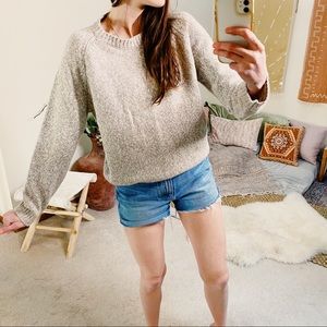 Vintage country store wool blend crew neck sweater